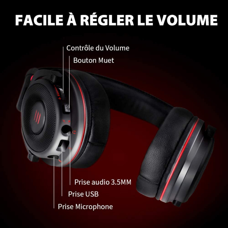 Casque Micro Filaire Gamer Eksa E Pro Virtual Surround Sound