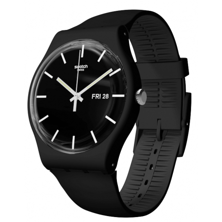 Montre Mixte Swatch Mono Black Suob