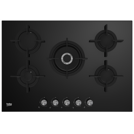 Plaque De Cuisson Encastrable Beko HILW 75222 S 5 Feux 75 Cm Noir