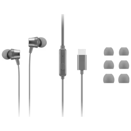 Couteurs Filaires Intra Auriculaires Lenovo Usb C Gris