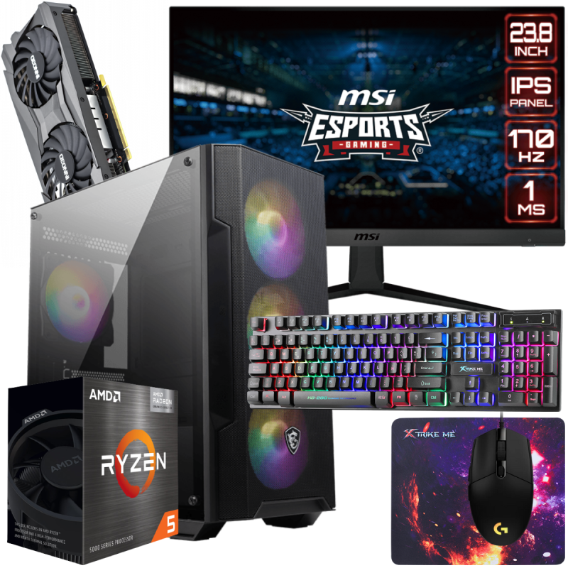 Setup Gamer Special Pc De Bureau Gaming Ryzen 5 5600X RTX 3060 Twin