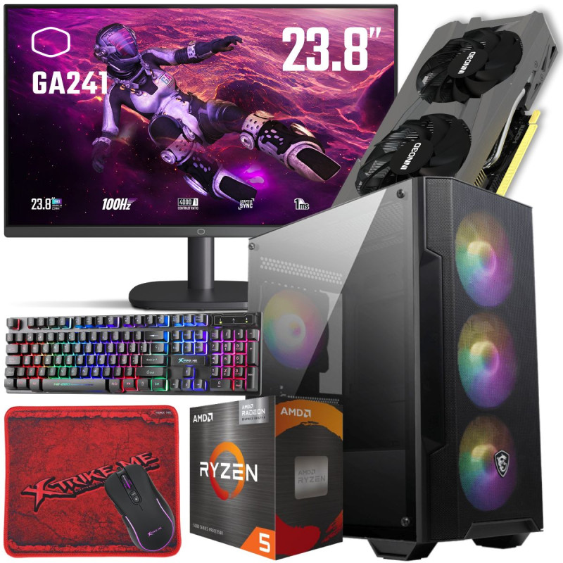 Setup Gamer SPECIAL Pc De Bureau Gaming Ryzen 5 5600G RTX 3050 8G