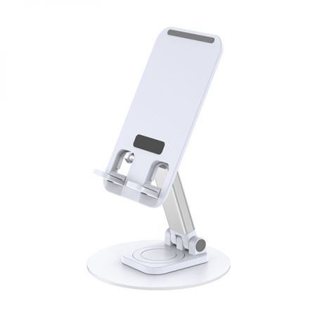 Support Wiwi Zm Rotationnel De Bureau Pour Smartphone Et Tablett Blanc