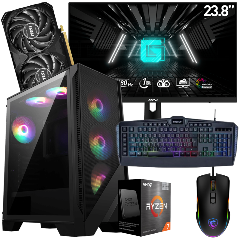 Setup Gamer Special Pc De Bureau Gaming Ryzen 7 5700X3D RTX 4060 Ti